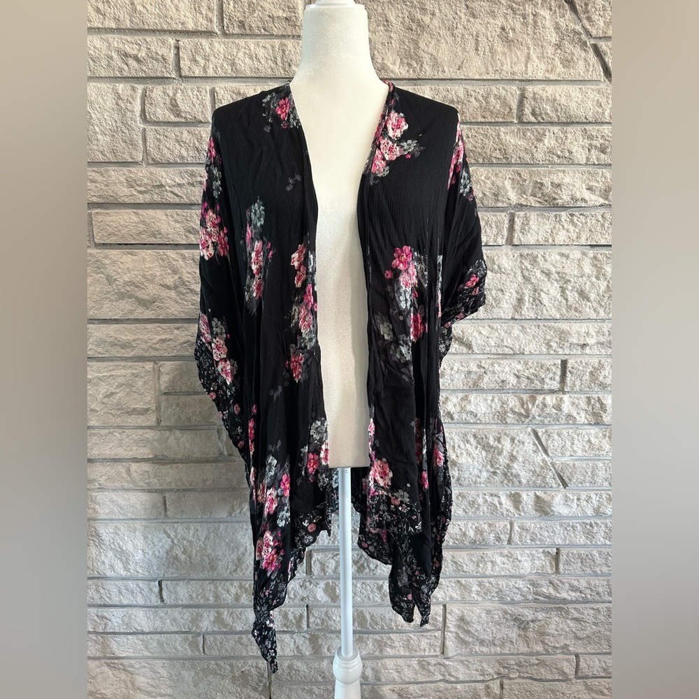 Black floral wrap
